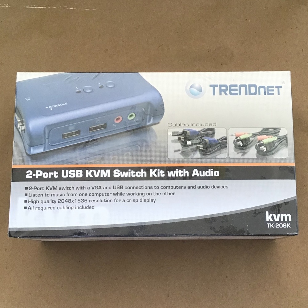 2 Port USB KVM Switch Kit with Audio